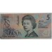 AUSTRALIA 1992 . FIVE 5 DOLLARS BANKNOTE . FIRST PREFIX